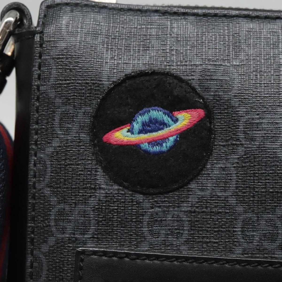 Gucci Jackie Black Canvas Shoulder Bag (Pre-Owned)