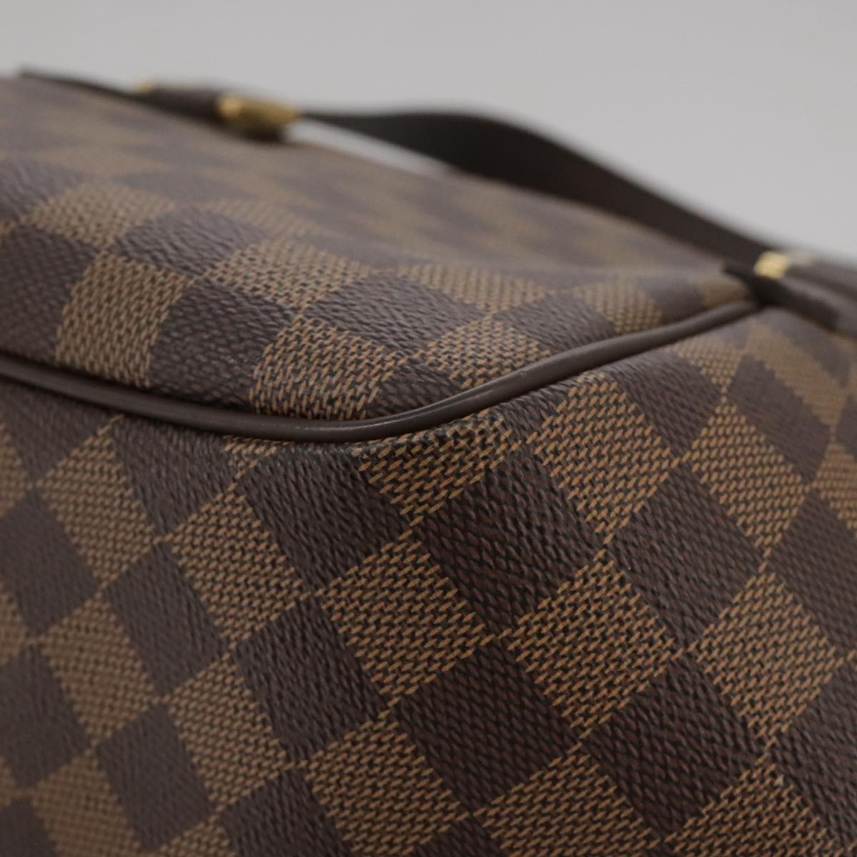 Louis Vuitton Belem Pm Brown Canvas Handbag (Pre-Owned)