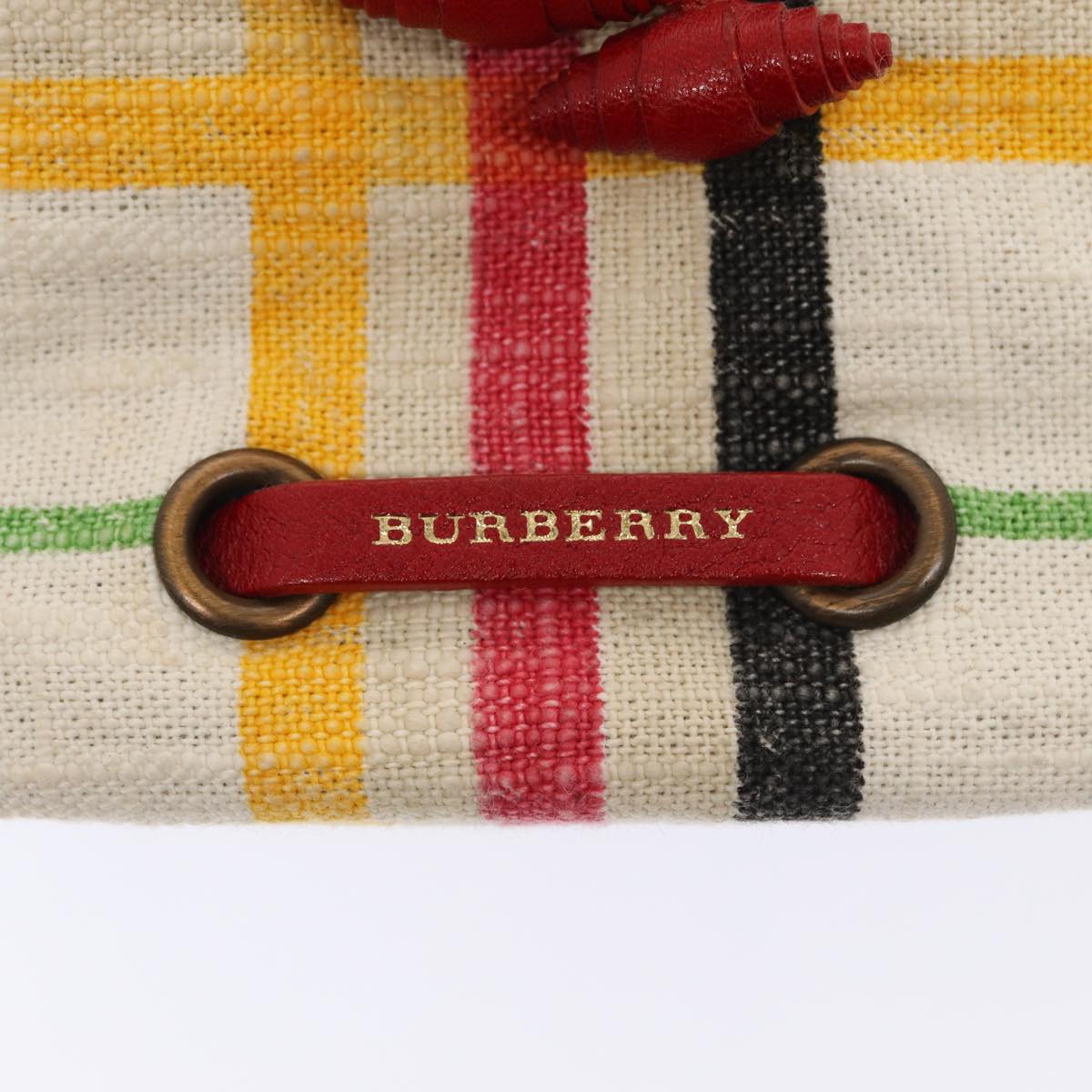 Burberry White Canvas Clutch Bag (Pre-Owned)
