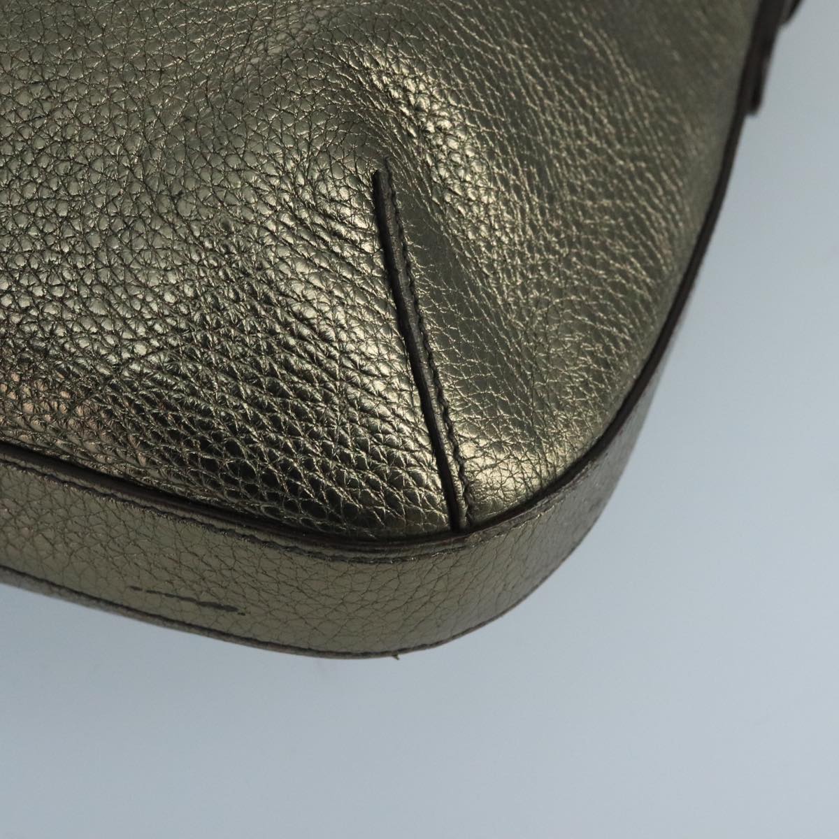 Prada Hobo Gold Leather Shoulder Bag (Pre-Owned)