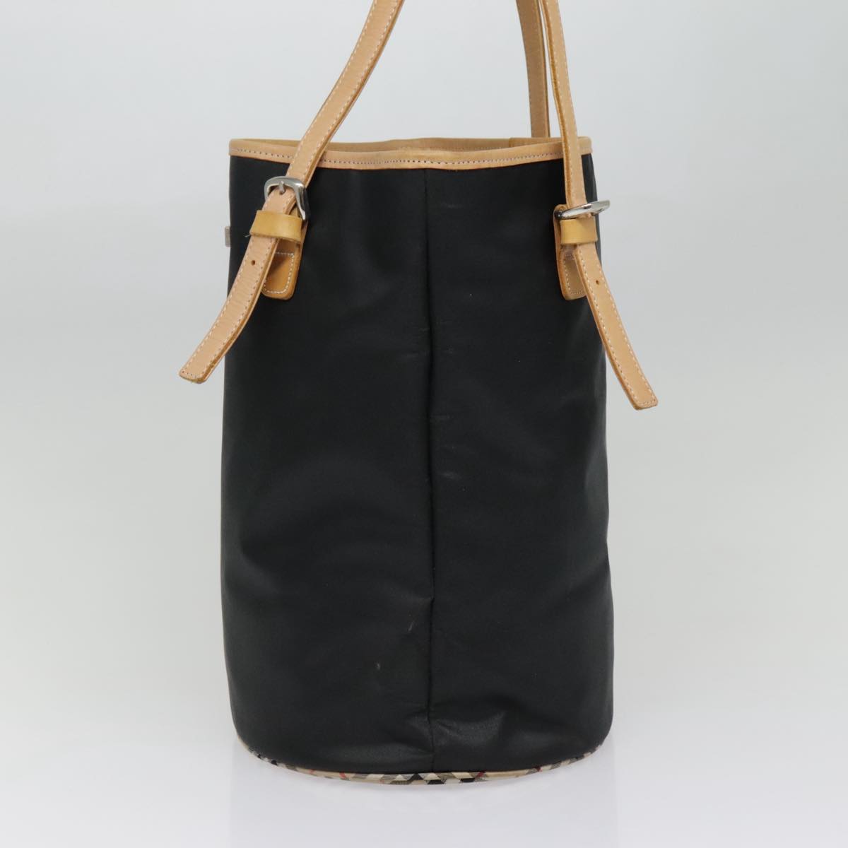 Burberry Nova Check Black Synthetic Tote Bag (Pre-Owned)