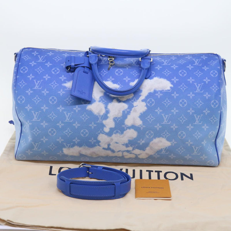 Louis Vuitton Keepall Bandouliere 50 Blue Canvas Travel Bag (Pre-Owned)