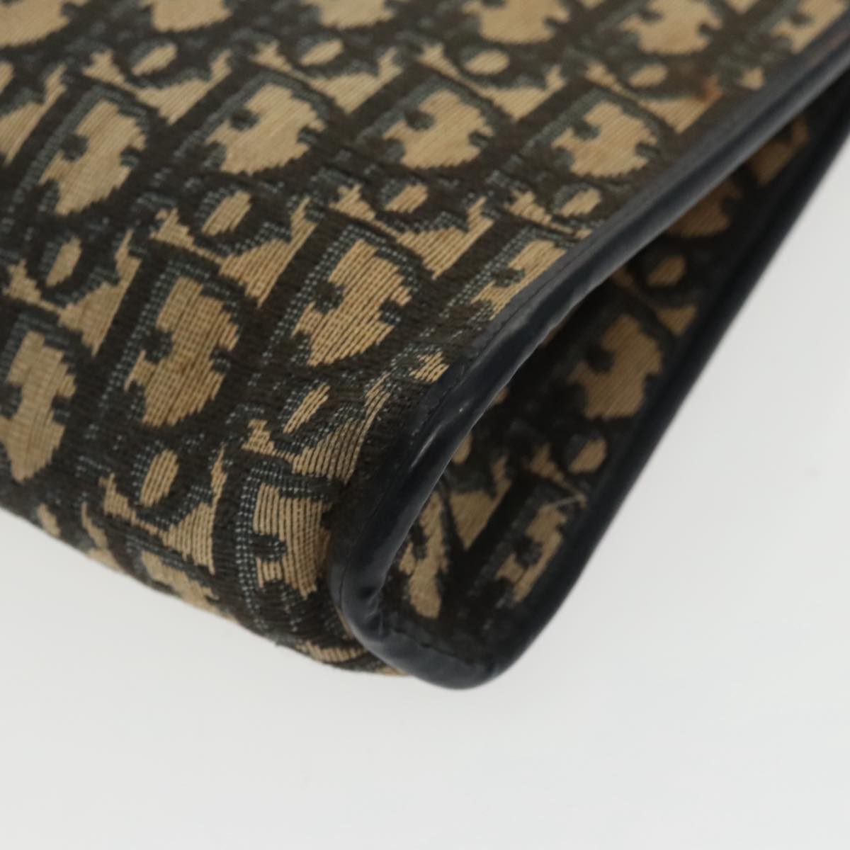 Dior Trotter Navy Canvas Shoulder Bag (Pre-Owned)