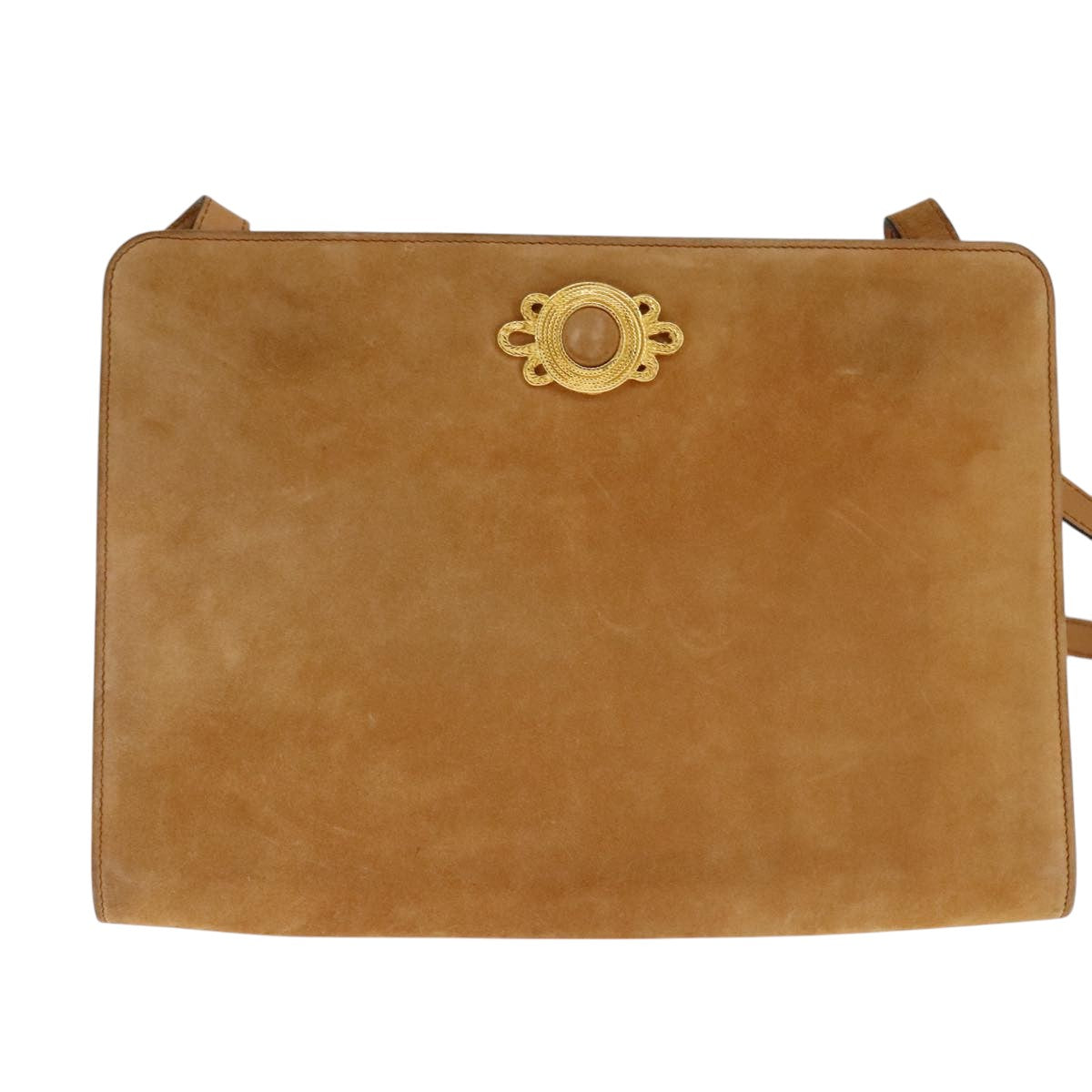 Salvatore Ferragamo Beige Suede Shoulder Bag (Pre-Owned)