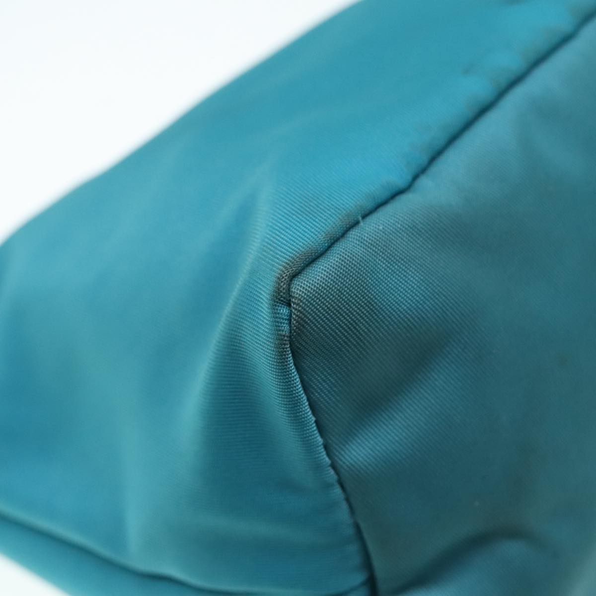 Prada Re-Nylon Blue Canvas Clutch Bag (Pre-Owned)