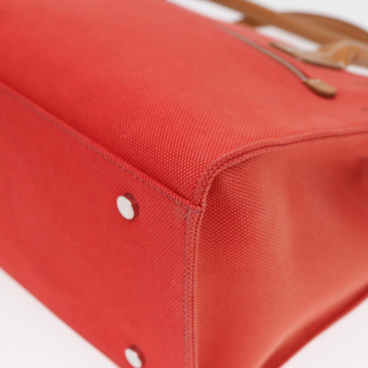 Burberry Orange Canvas Handbag (Pre-Owned)