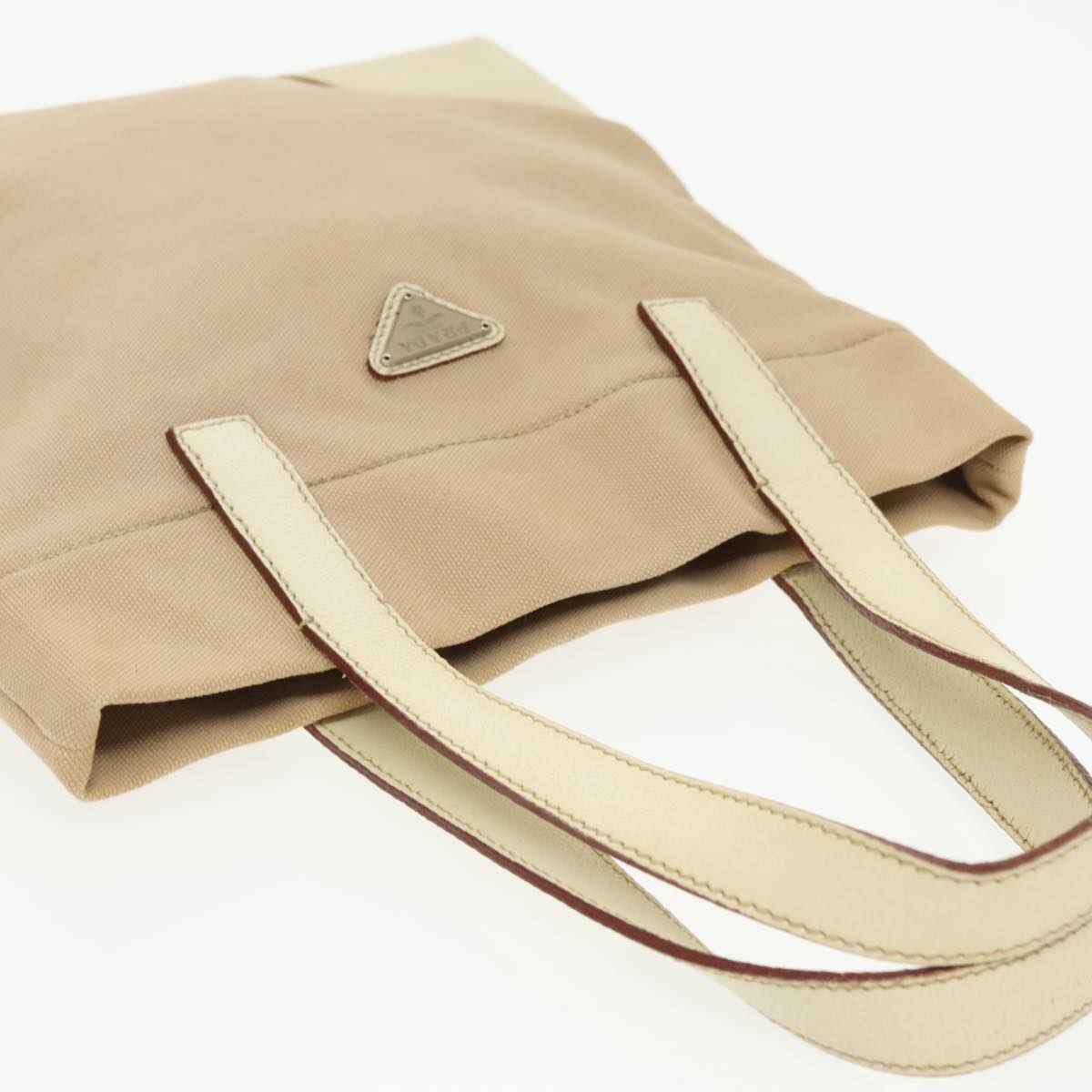Prada Beige Canvas Tote Bag (Pre-Owned)
