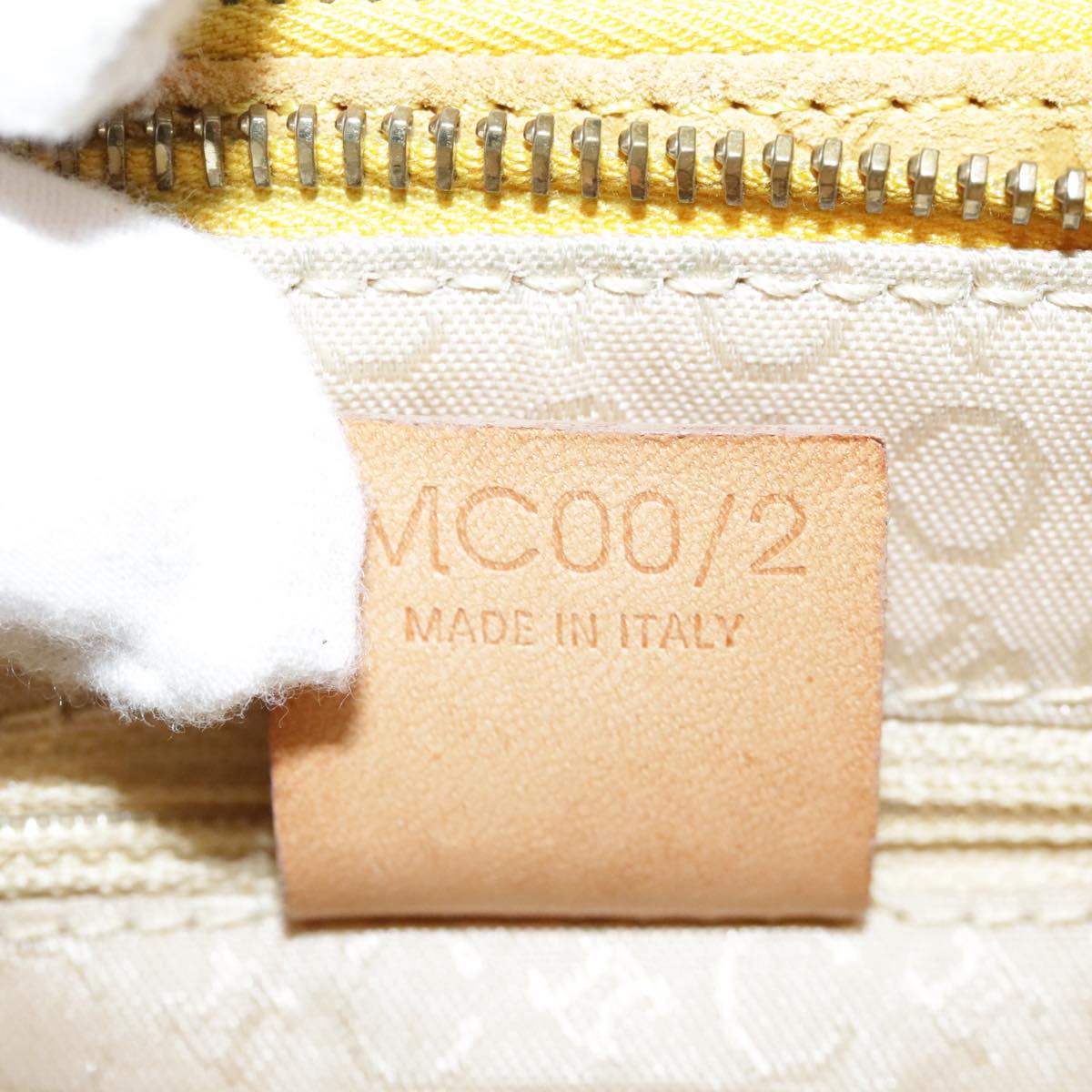 Céline Macadam Yellow Canvas Shoulder Bag (Pre-Owned)