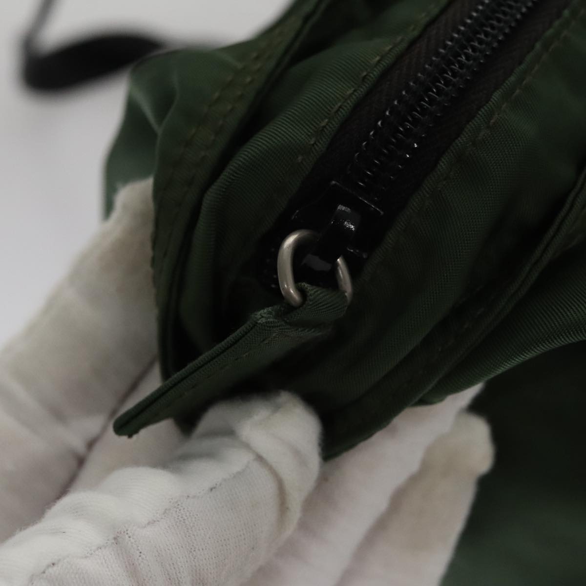 Prada Tessuto Green Synthetic Tote Bag (Pre-Owned)