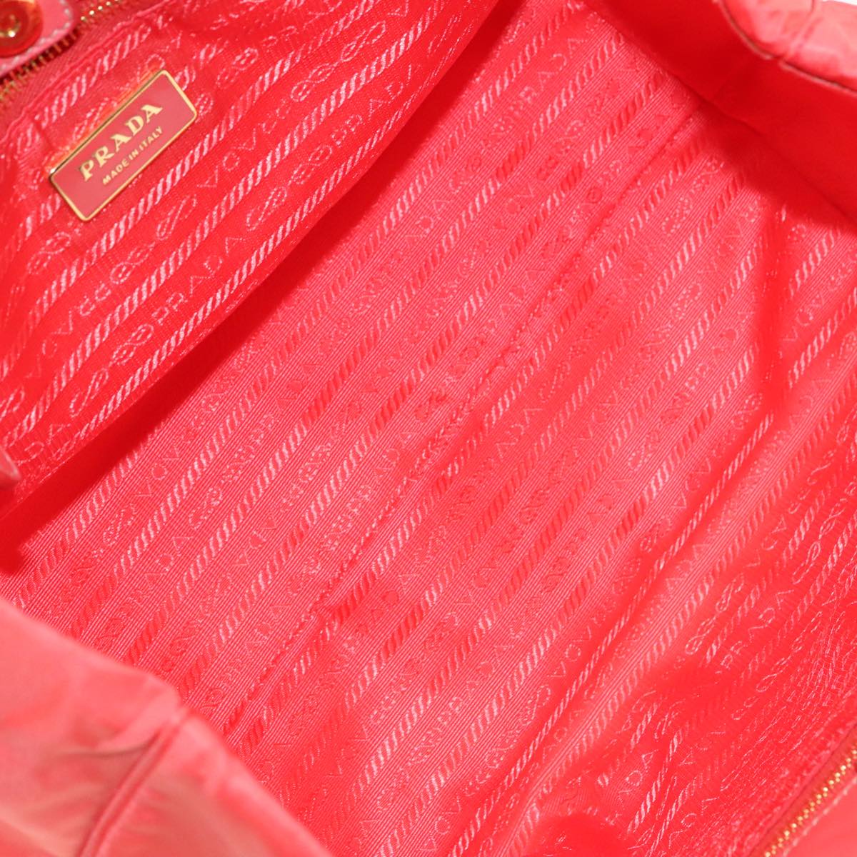 Prada Ribbon Orange Synthetic Handbag (Pre-Owned)
