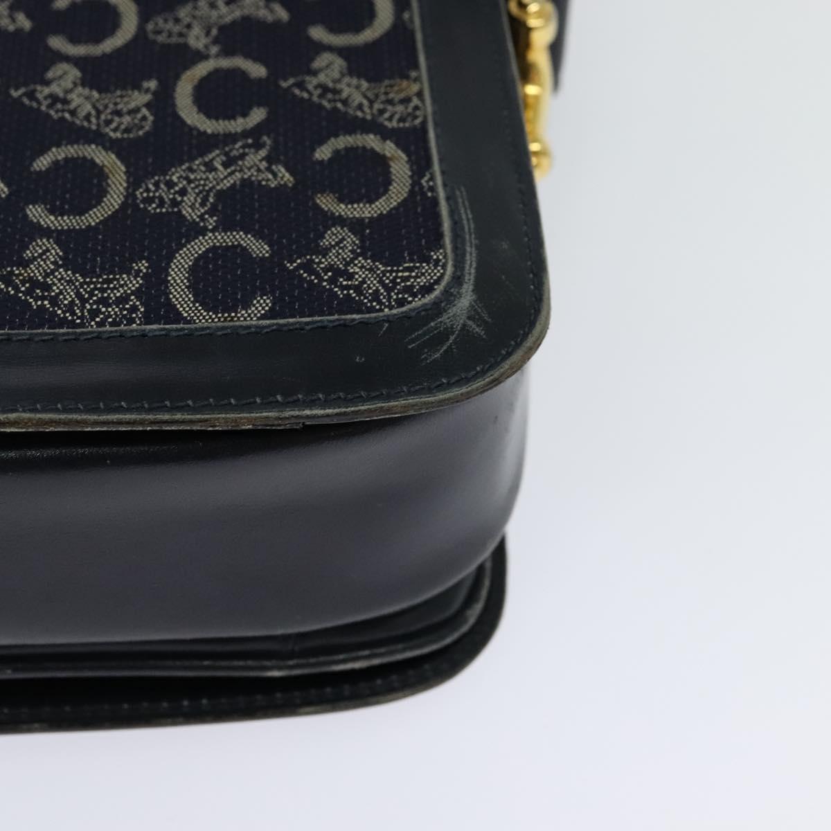 Céline Macadam Navy Canvas Shoulder Bag (Pre-Owned)