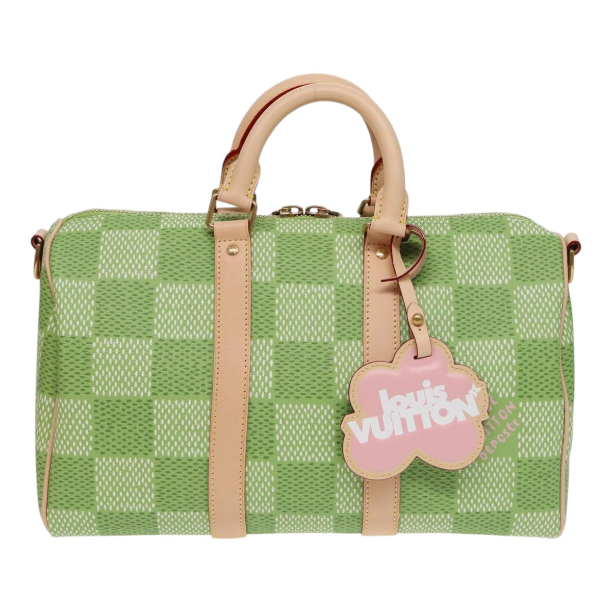 Louis Vuitton Speedy Bandoulière 35 Green Canvas Handbag (Pre-Owned)