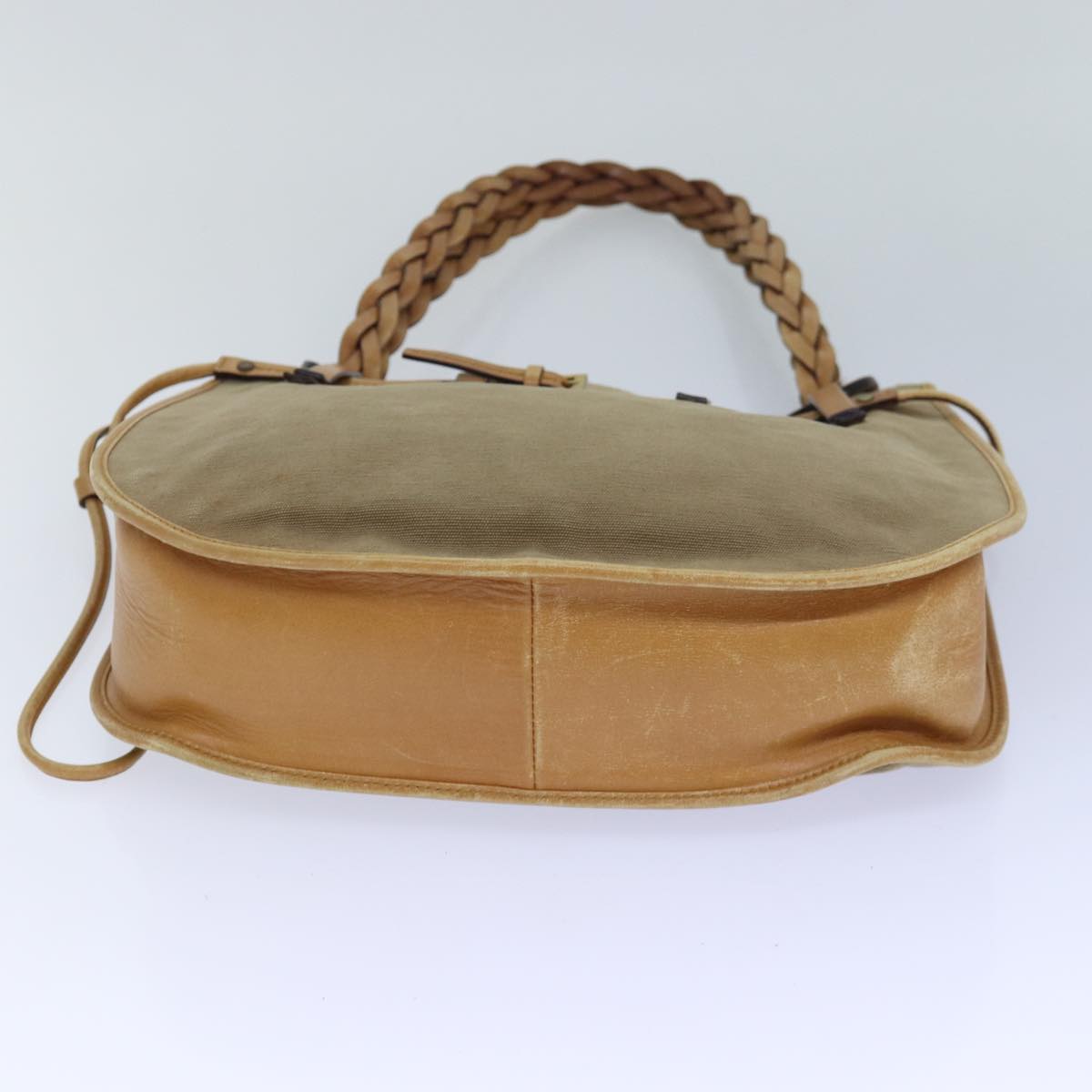 Gucci Beige Canvas Handbag (Pre-Owned)