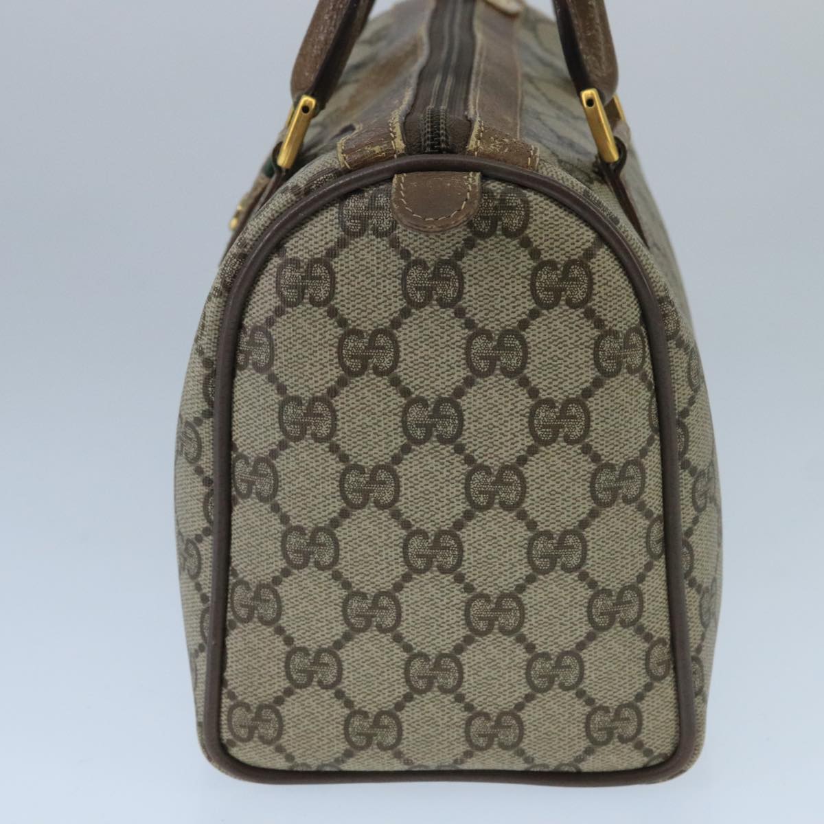 Gucci Gg Supreme Beige Canvas Travel Bag (Pre-Owned)