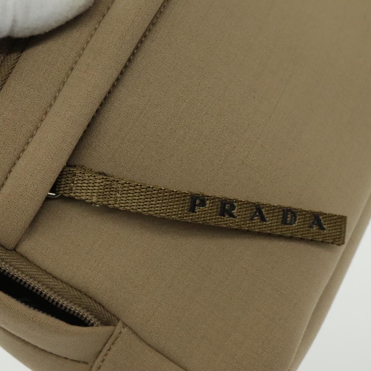 Prada Beige Synthetic Clutch Bag (Pre-Owned)