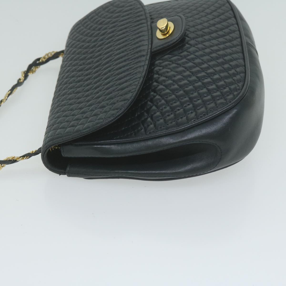 Bally Navy Leather Shoulder Bag (Pre-Owned)