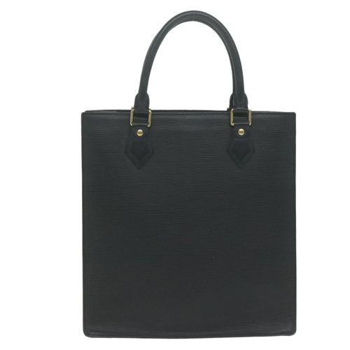 Louis Vuitton Sac Plat Black Leather Handbag (Pre-Owned)