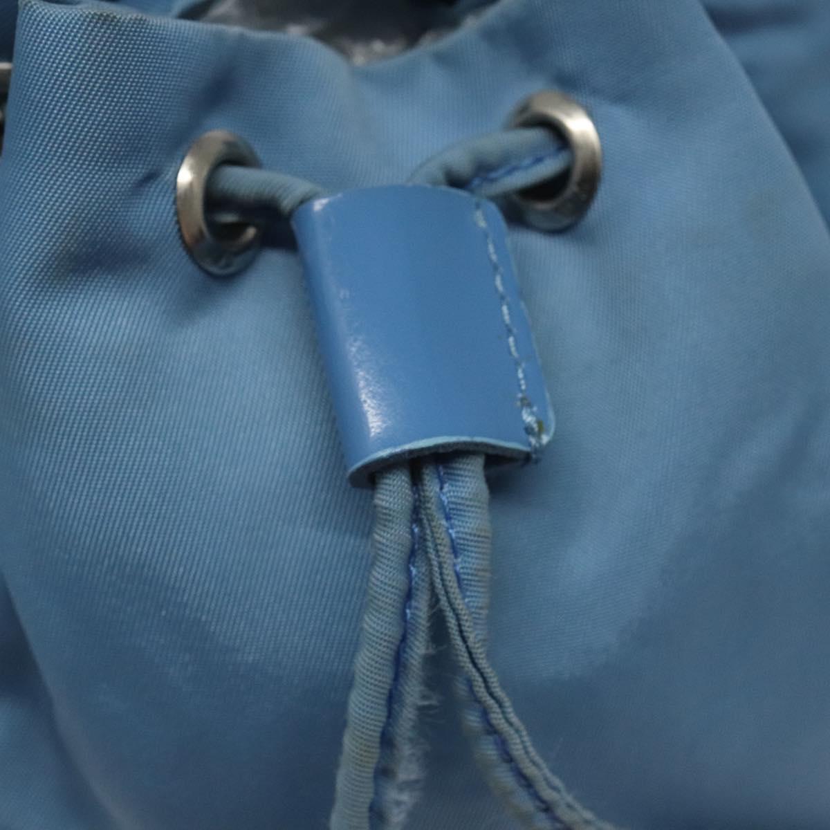 Prada Re-Nylon Blue Canvas Clutch Bag (Pre-Owned)