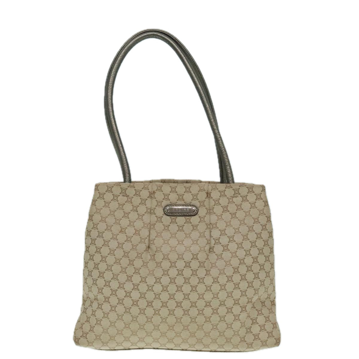 Céline Macadam Beige Canvas Shoulder Bag (Pre-Owned)