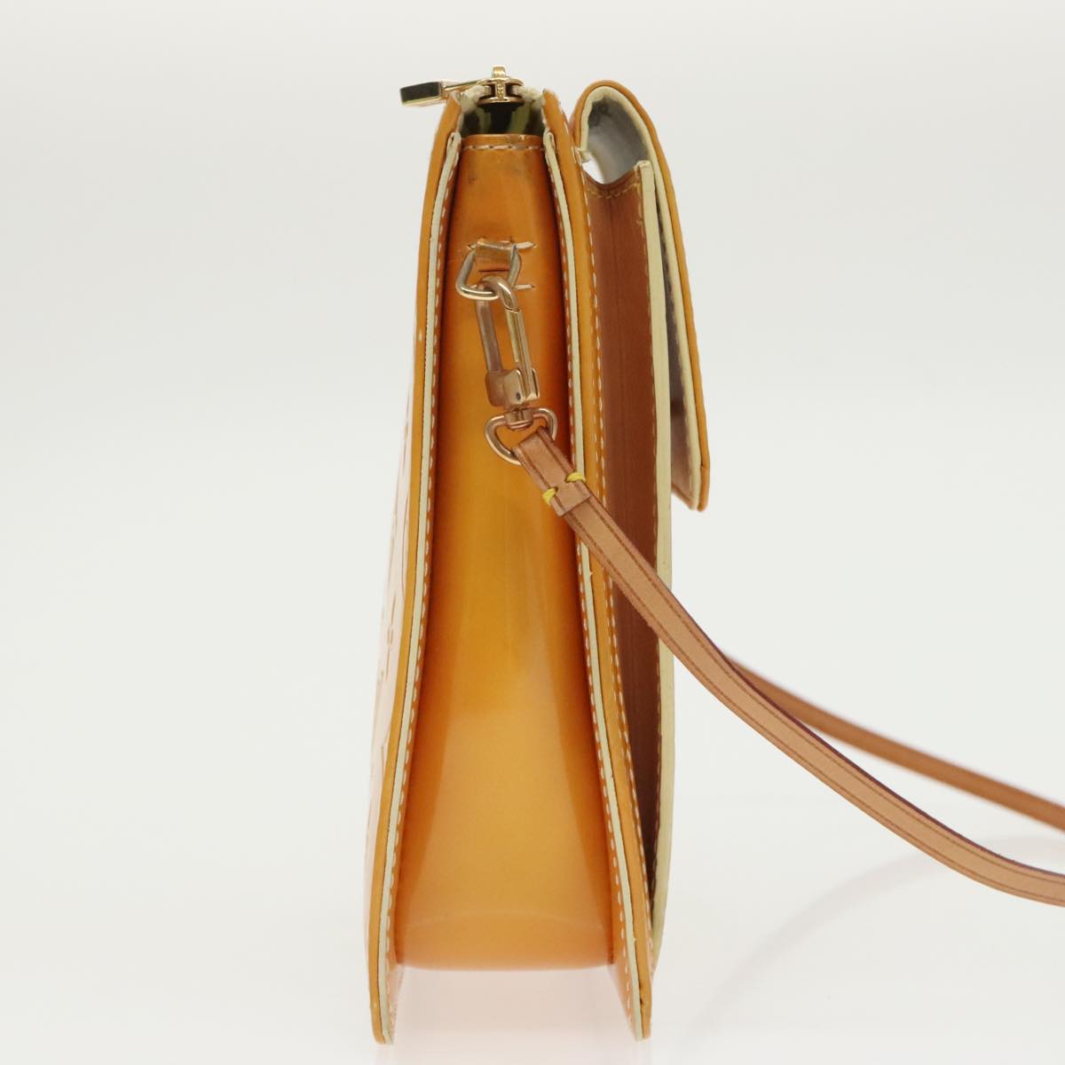Louis Vuitton Mott Yellow Patent Leather Shoulder Bag (Pre-Owned)