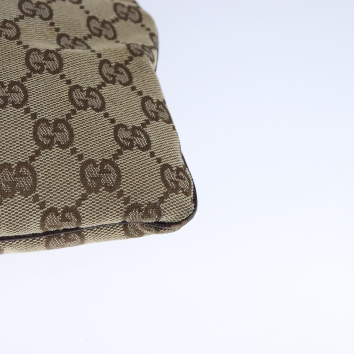 Gucci Gg Canvas Beige Canvas Shoulder Bag (Pre-Owned)