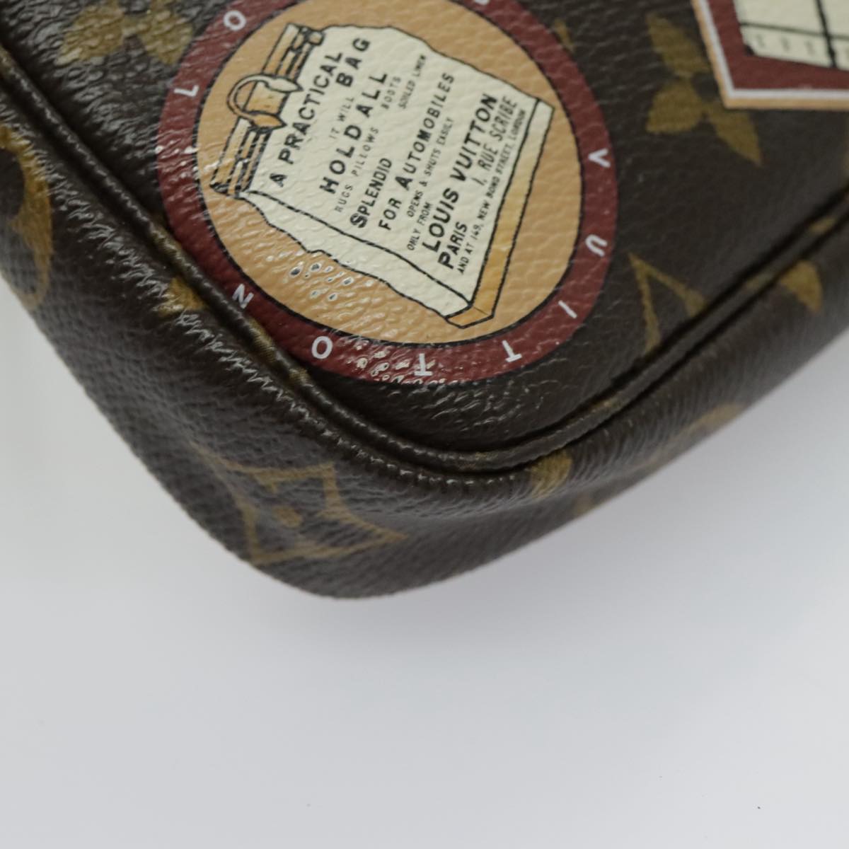 Louis Vuitton Pochette Accessoire Brown Canvas Clutch Bag (Pre-Owned)