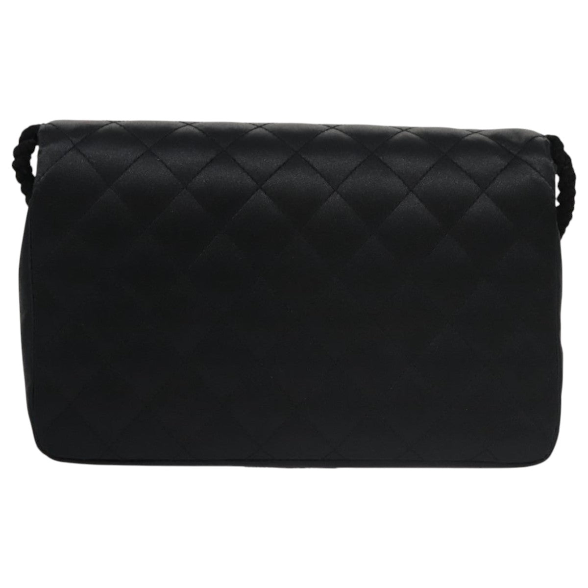 Chanel Camellia Black Silk Shoulder Bag (Pre-Owned)