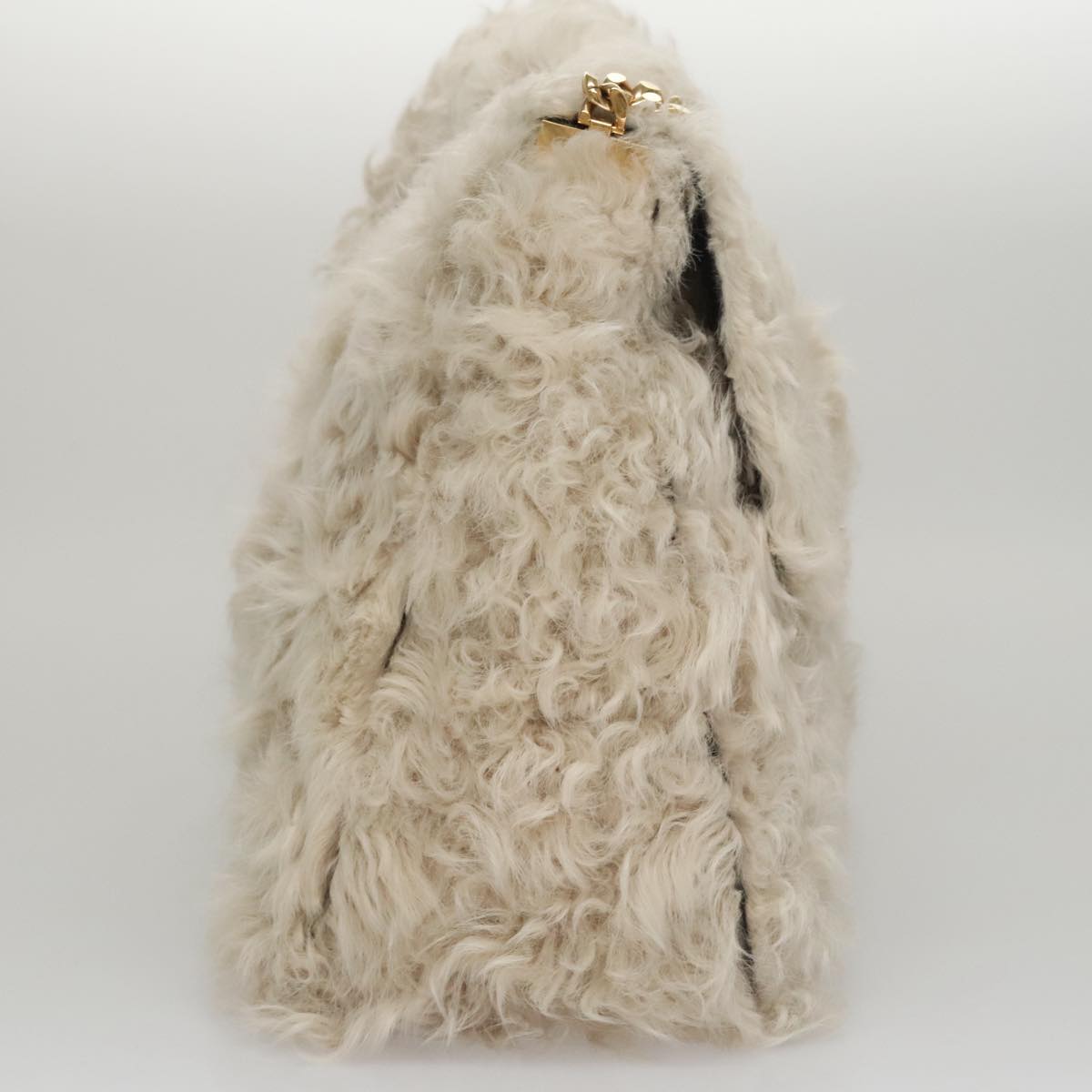 Céline Beige Faux Fur Shoulder Bag (Pre-Owned)