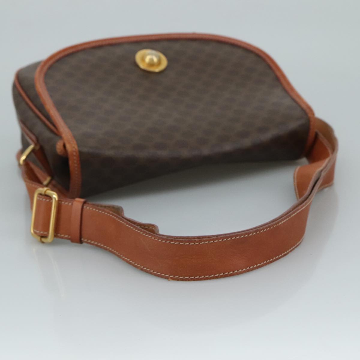 Céline Macadam Brown Canvas Shoulder Bag (Pre-Owned)
