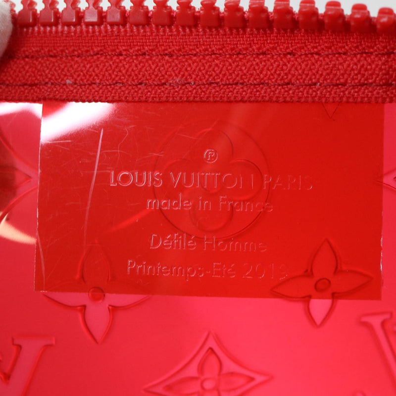 Louis Vuitton Keepall Bandouliere 50 Red Plastic Travel Bag (Pre-Owned)