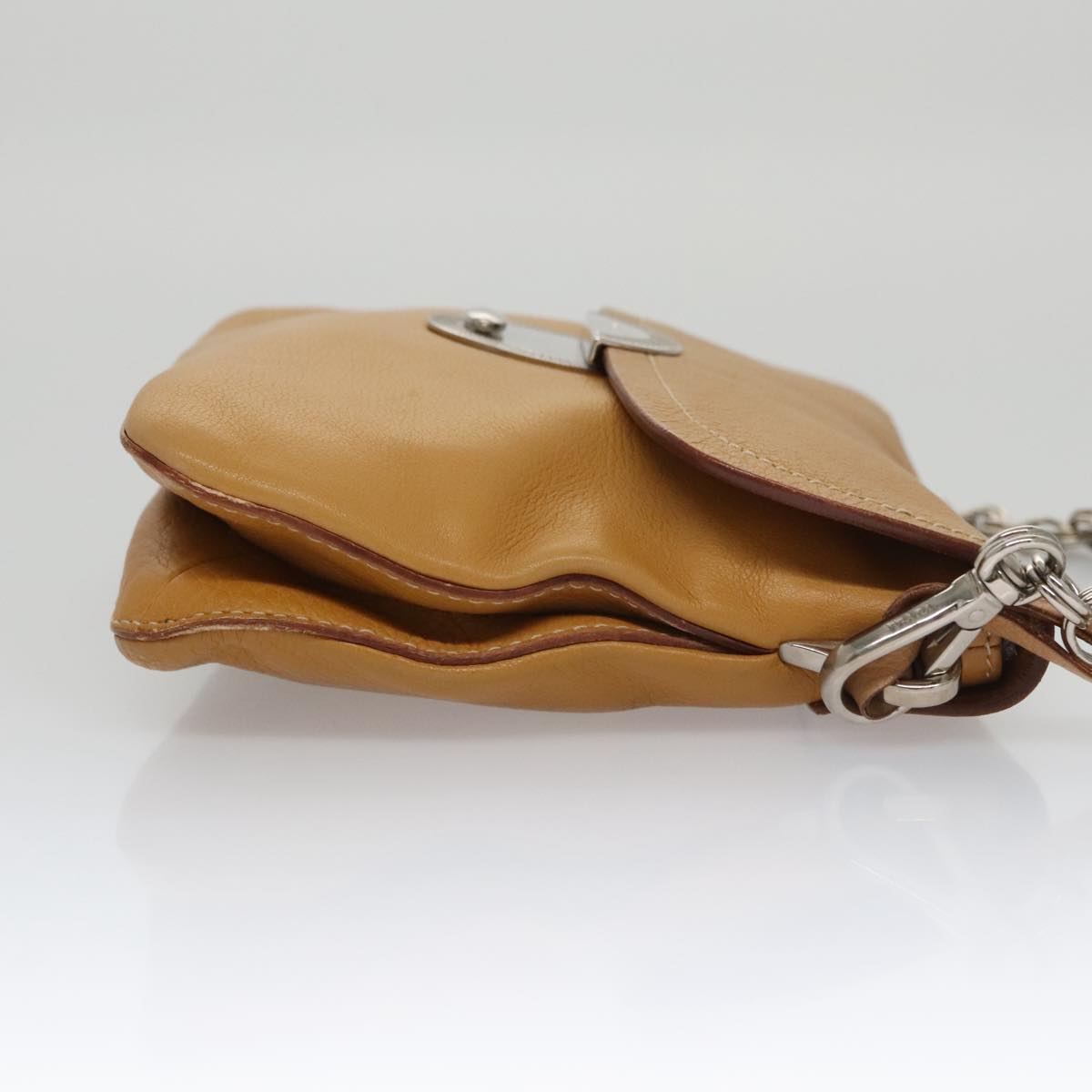 Prada Saffiano Camel Leather Shoulder Bag (Pre-Owned)