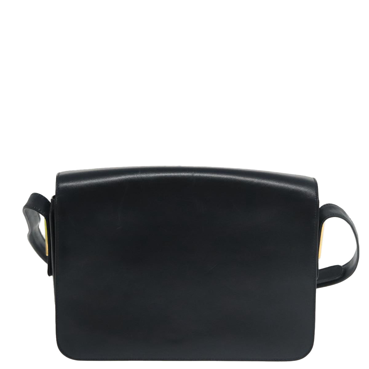 Gucci G Logo Black Leather Shoulder Bag (Pre-Owned)