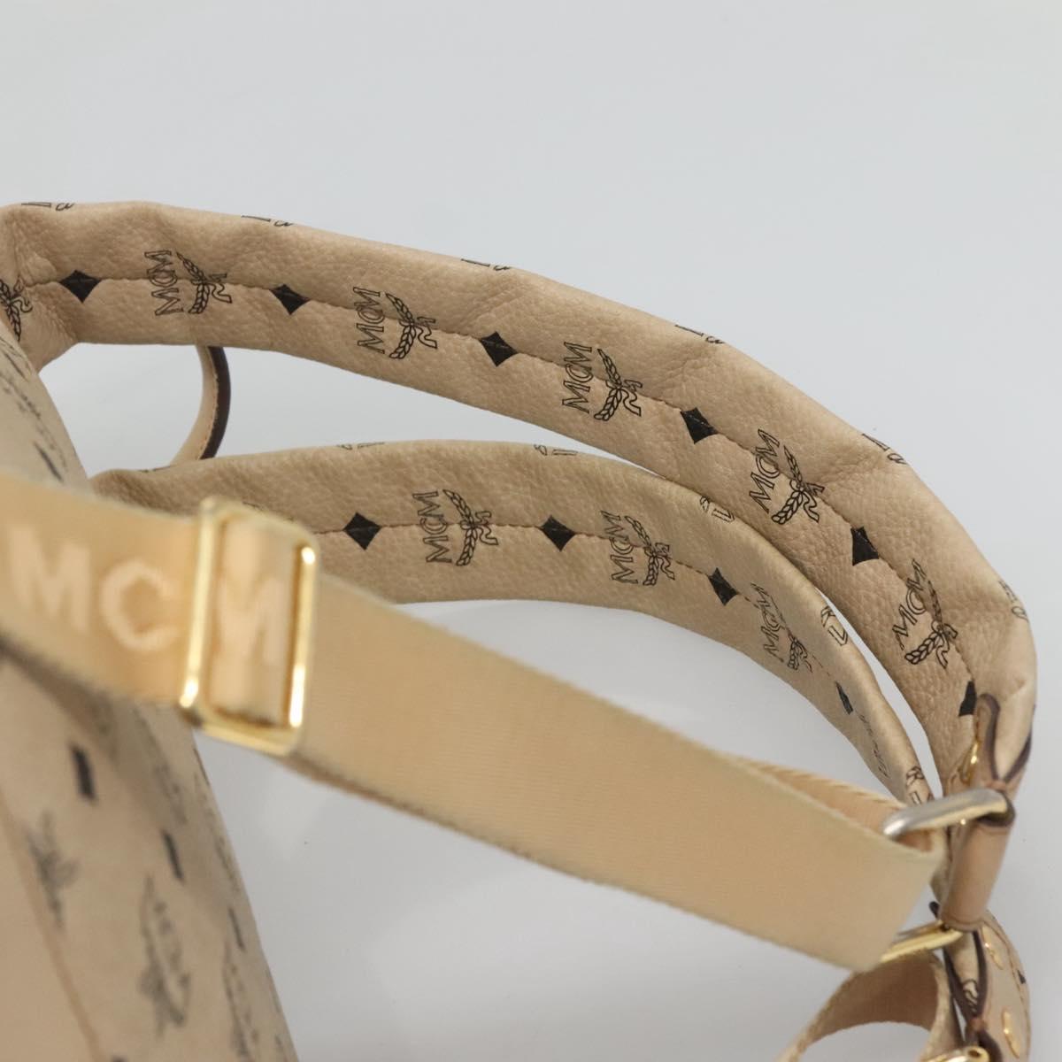 MCM Visetos Beige Canvas Backpack Bag (Pre-Owned)