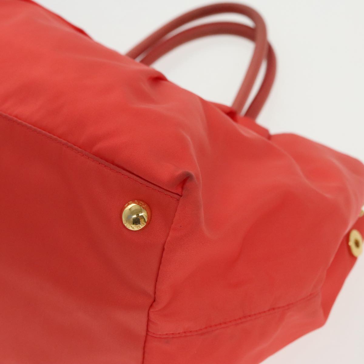 Prada Ribbon Orange Synthetic Handbag (Pre-Owned)