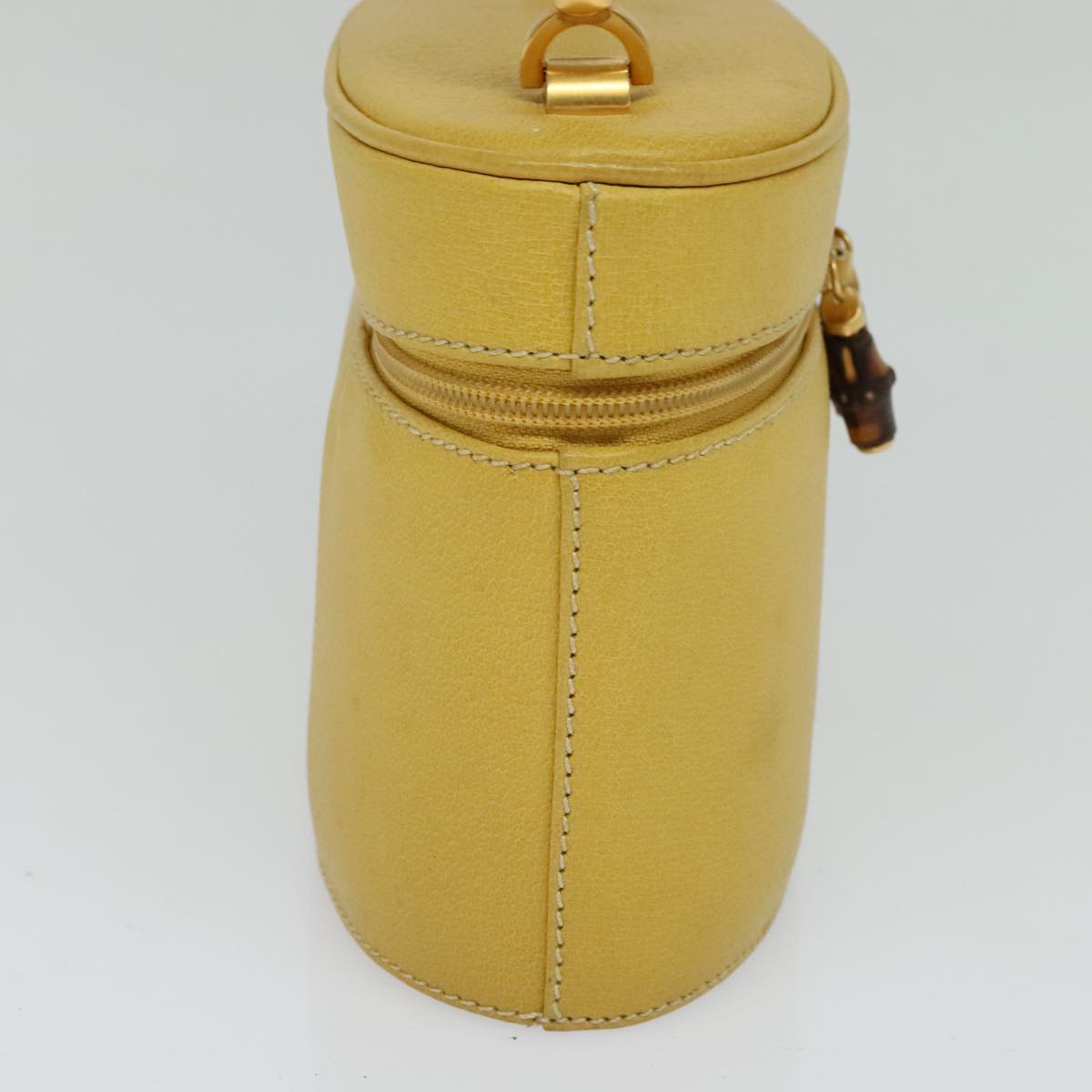 Gucci Bamboo Yellow Leather Clutch Bag (Pre-Owned)