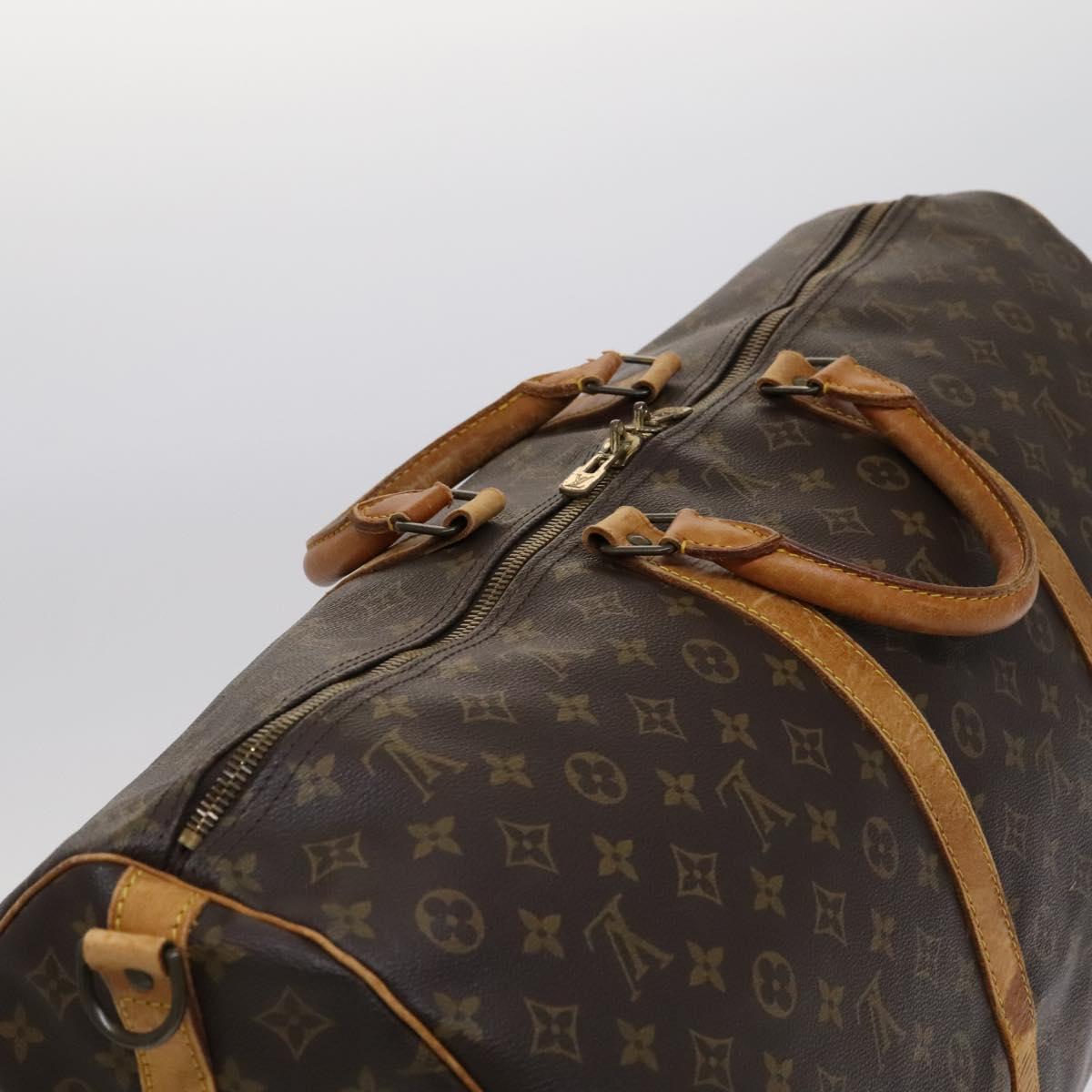 Louis Vuitton Keepall Bandoulière 60 Brown Canvas Travel Bag (Pre-Owned)