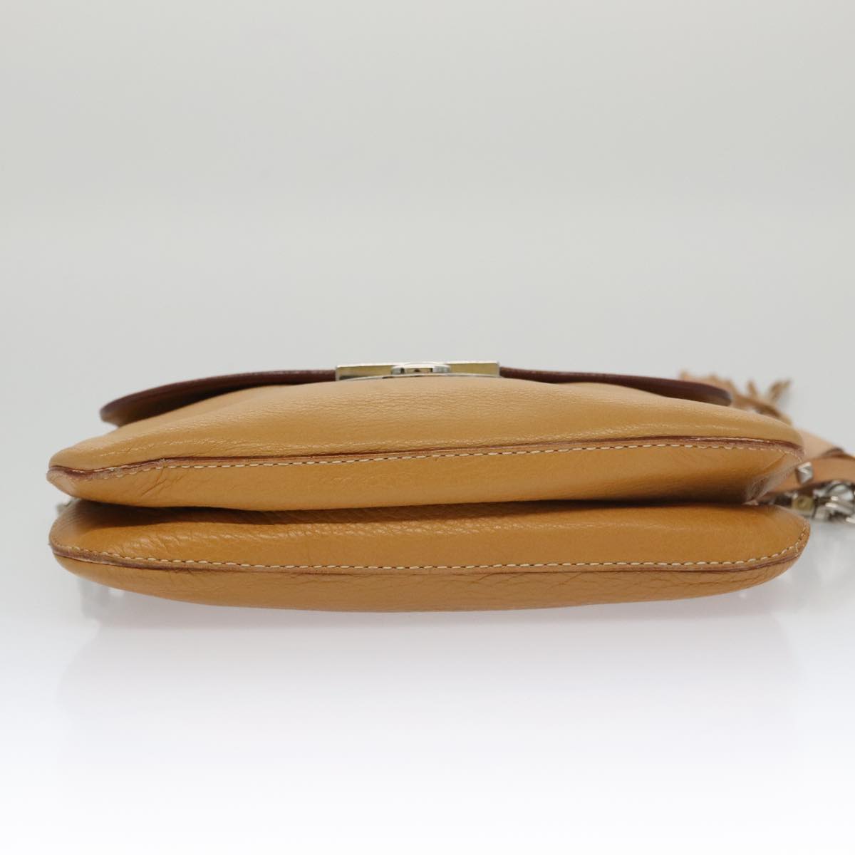 Prada Saffiano Camel Leather Shoulder Bag (Pre-Owned)