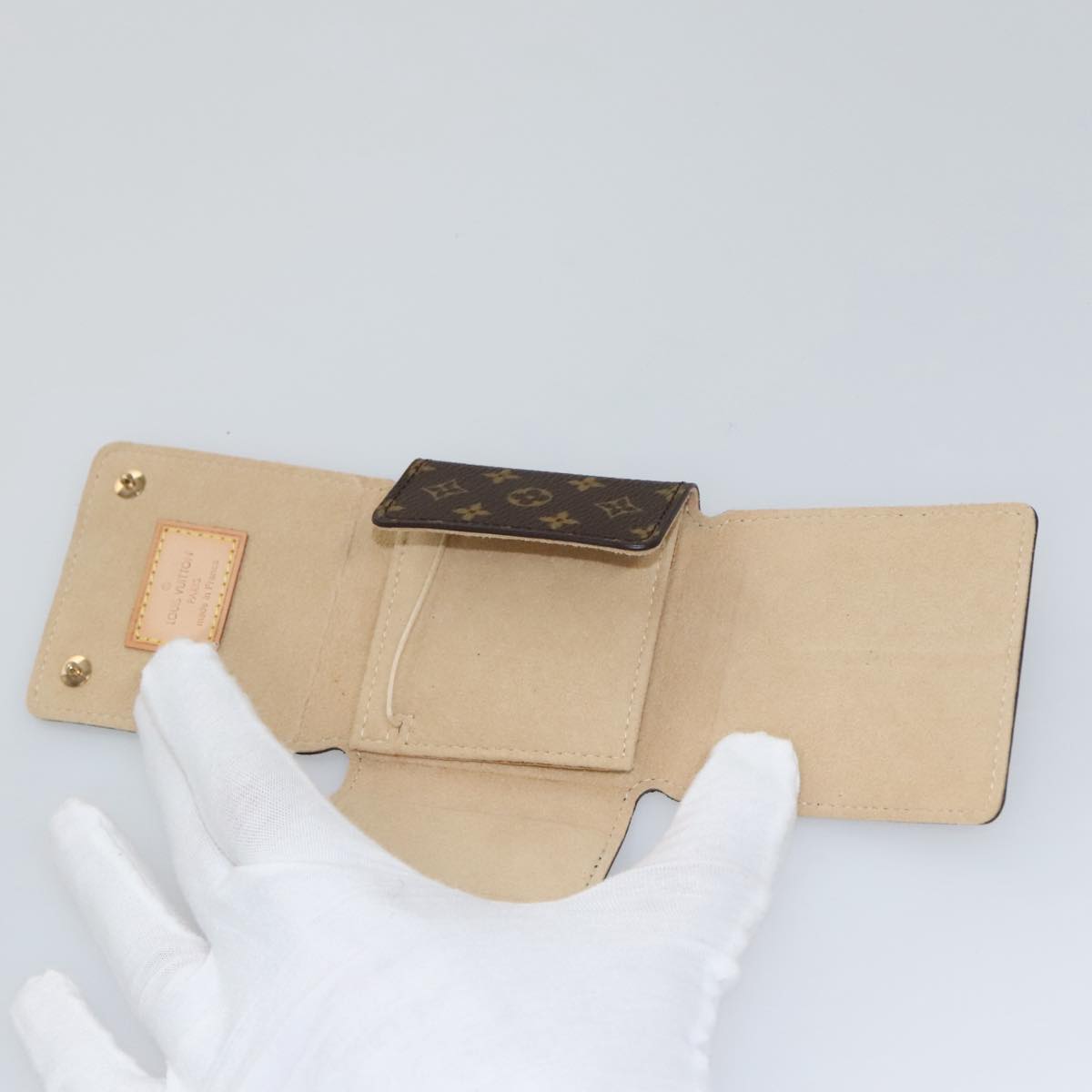Louis Vuitton Jewelry Case Brown Canvas Wallet  (Pre-Owned)