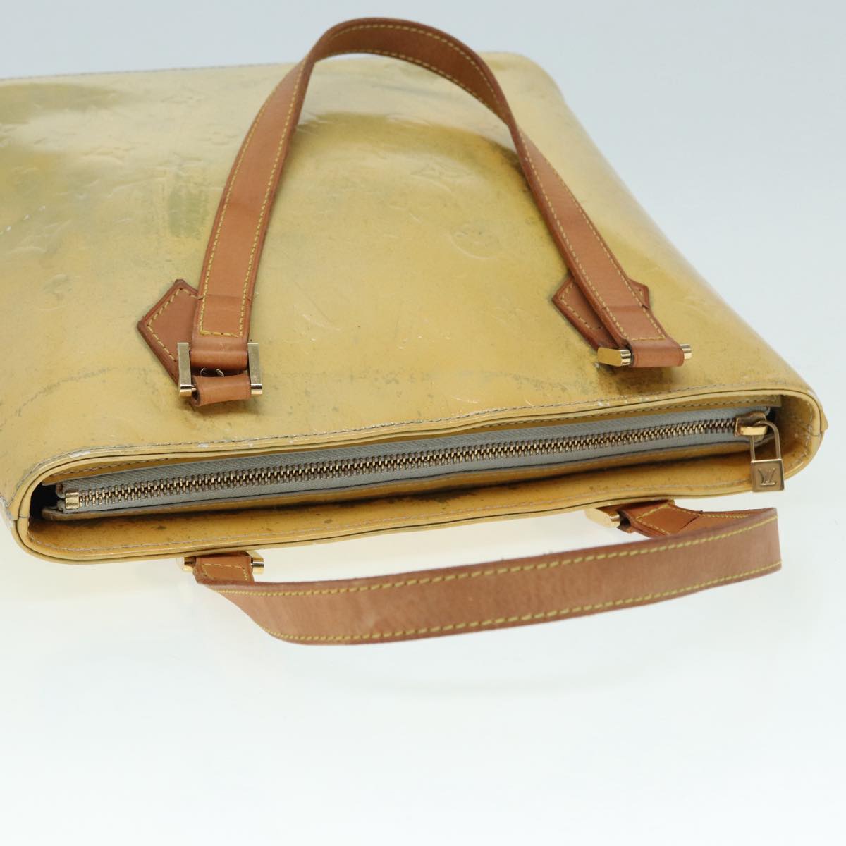 Louis Vuitton Houston Yellow Patent Leather Handbag (Pre-Owned)