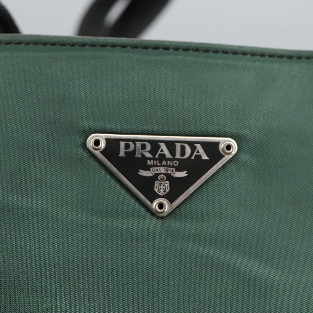Prada Tessuto Khaki Synthetic Tote Bag (Pre-Owned)