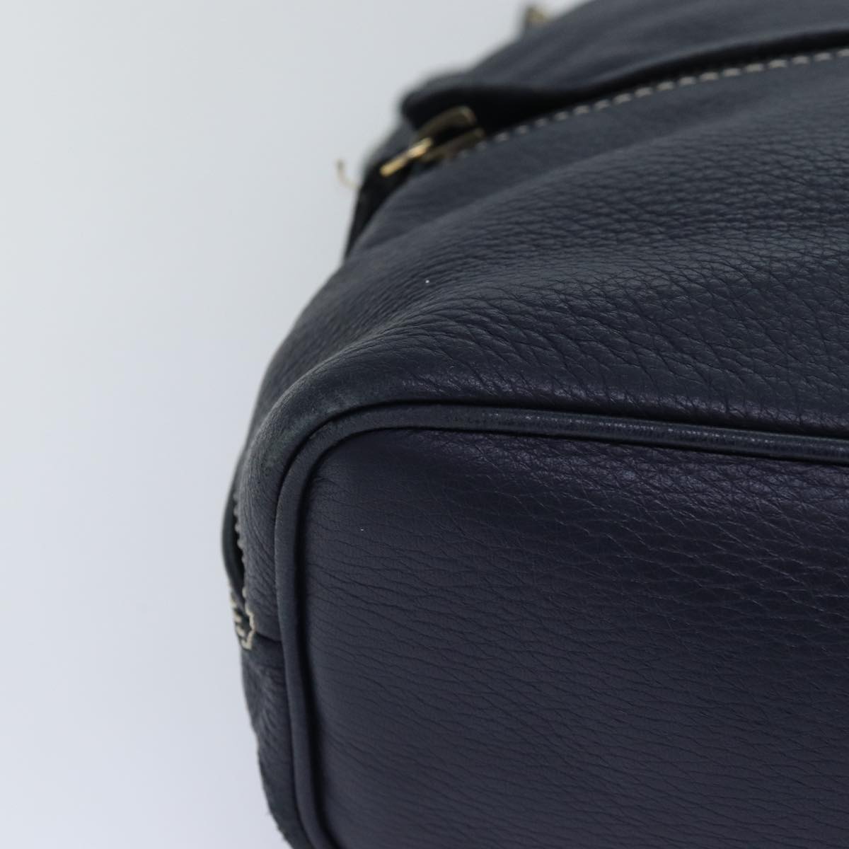 Céline Hobo Navy Leather Shoulder Bag (Pre-Owned)
