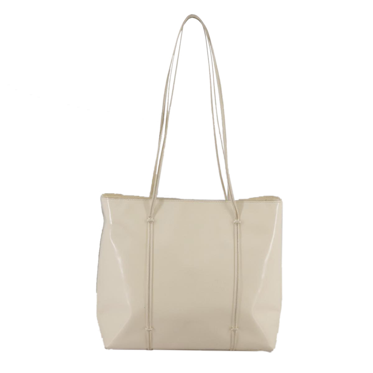 Prada White Patent Leather Tote Bag (Pre-Owned)