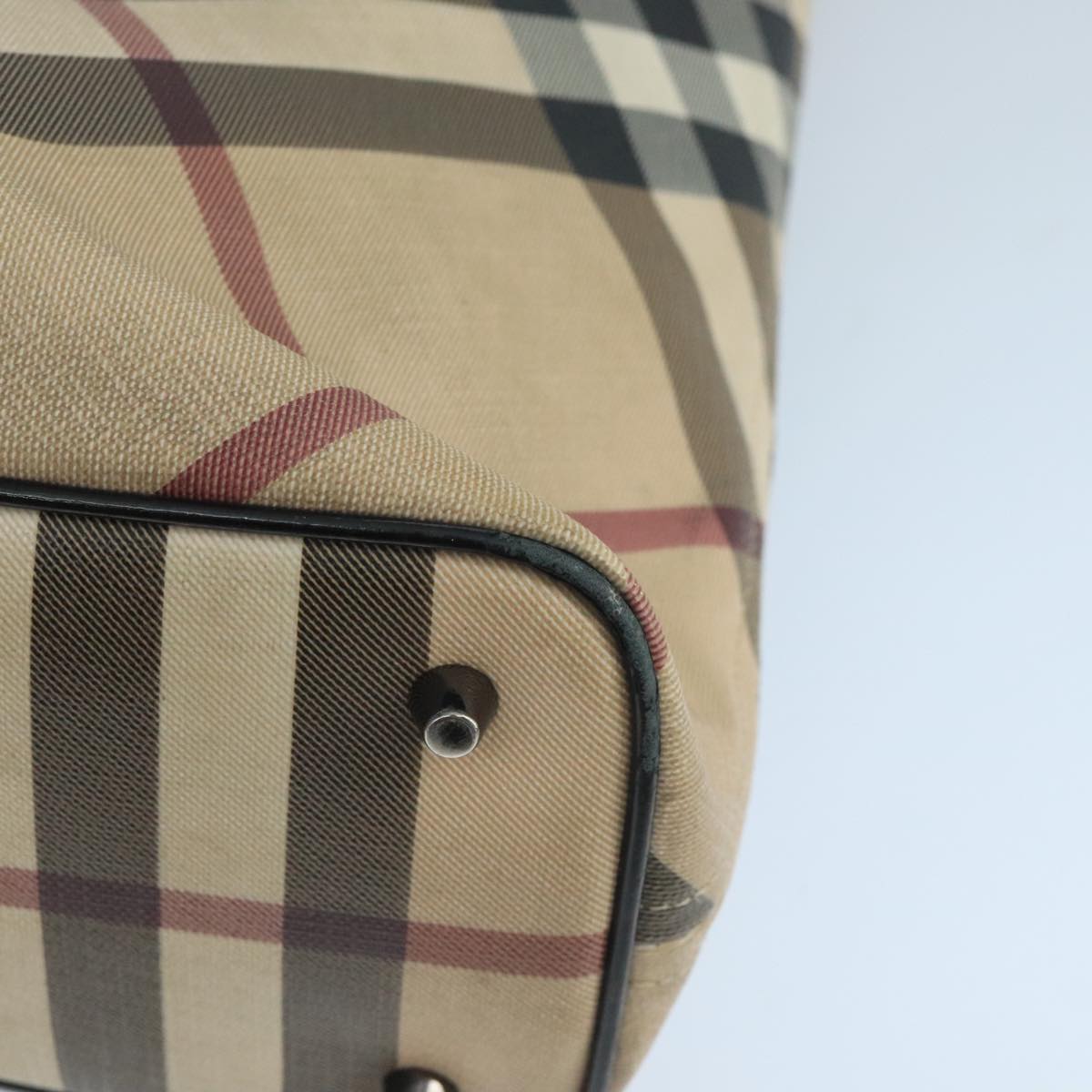 Burberry Nova Check Beige Canvas Tote Bag (Pre-Owned)