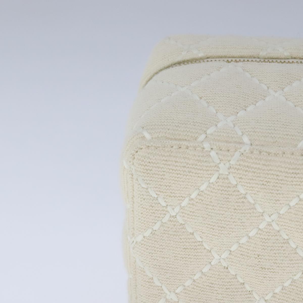 Chanel Vanity Beige Canvas Clutch Bag (Pre-Owned)