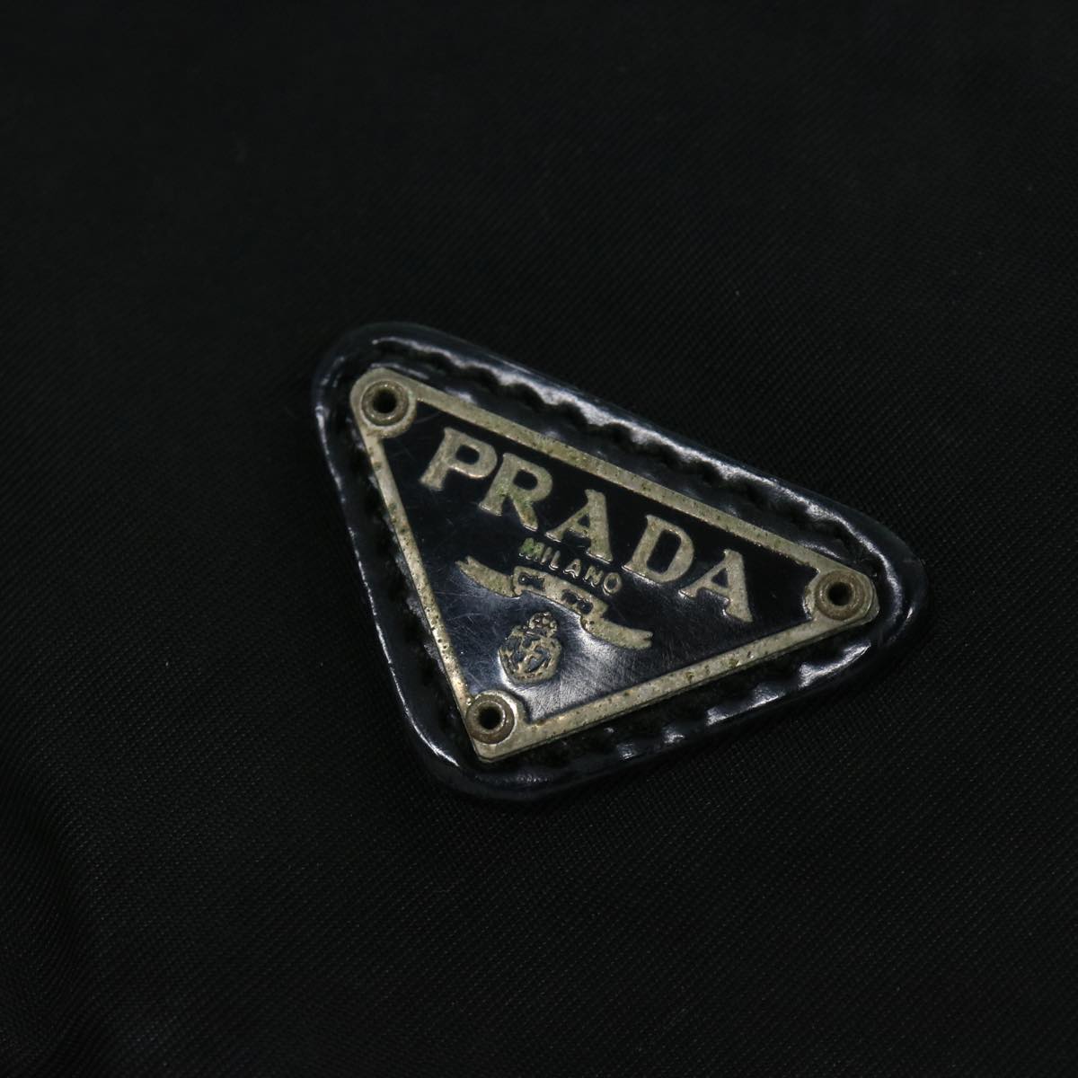 Prada Tessuto Black Canvas Shoulder Bag (Pre-Owned)