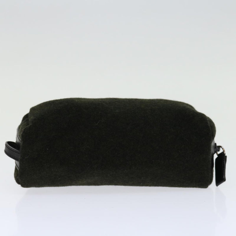 Prada Khaki Wool Clutch Bag (Pre-Owned)