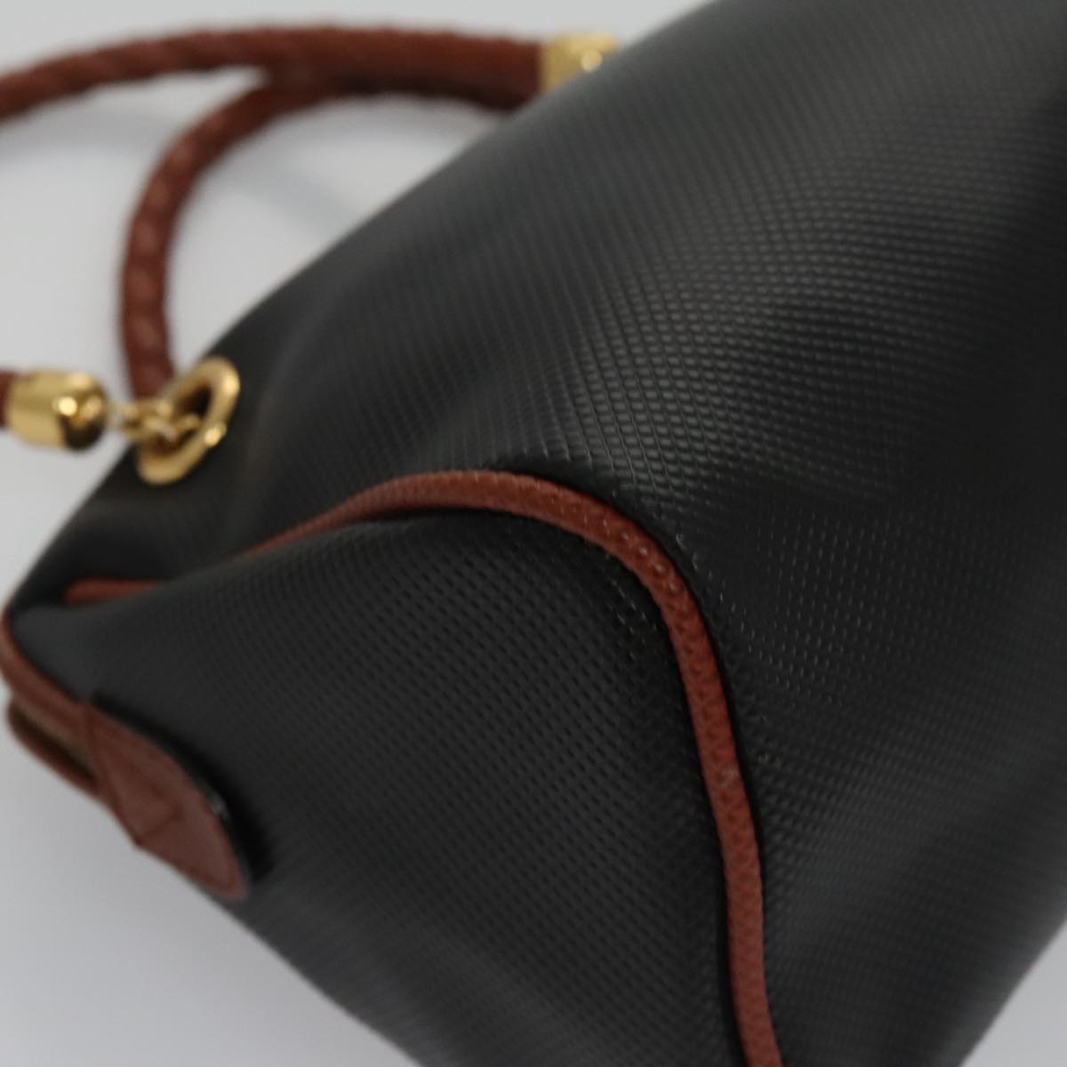 Bottega Veneta -- Black Canvas Handbag (Pre-Owned)