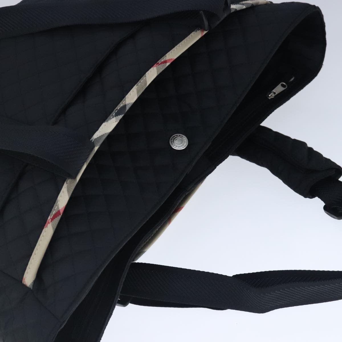 Burberry Nova Check Black Synthetic Tote Bag (Pre-Owned)