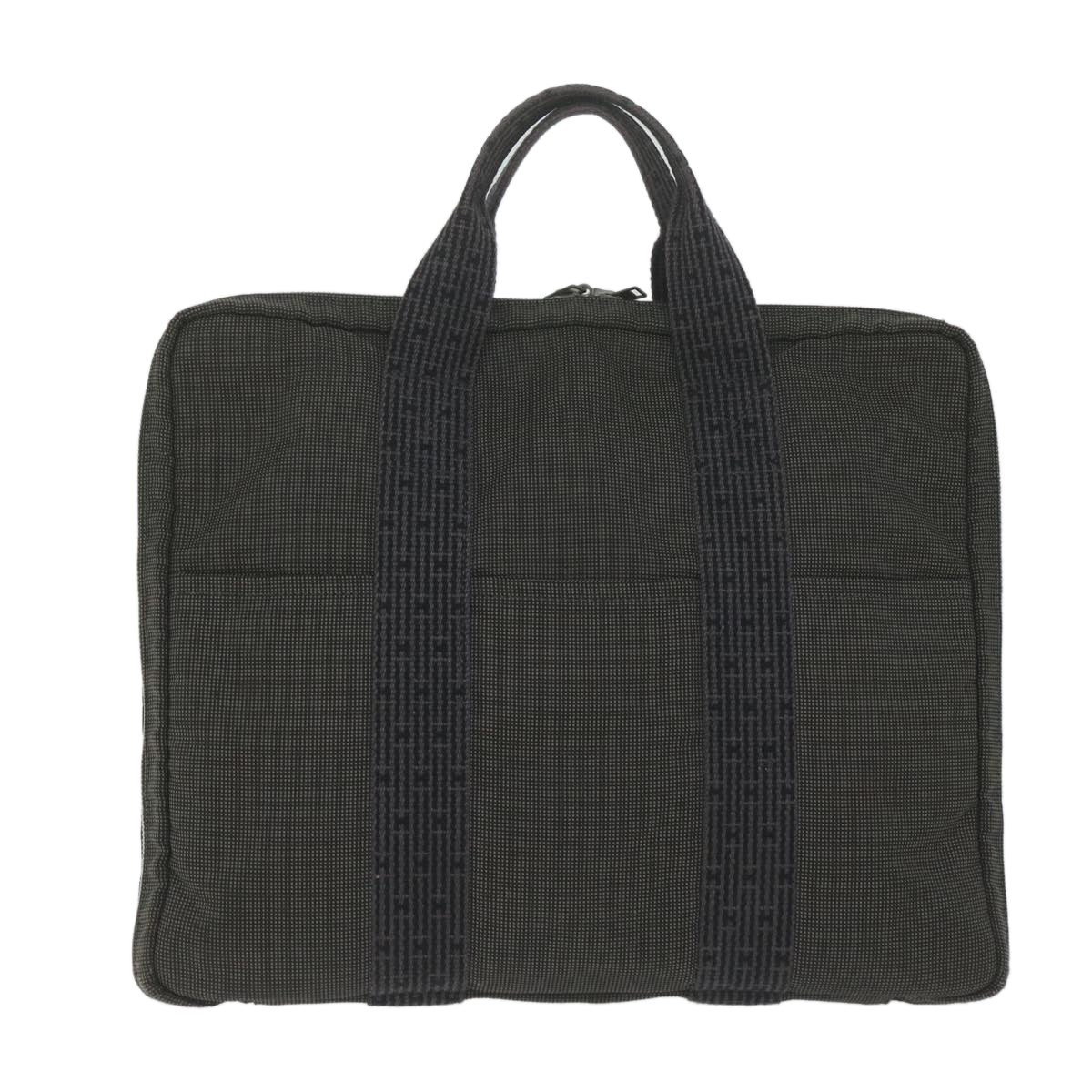Hermès Herline Grey Canvas Briefcase Bag (Pre-Owned)