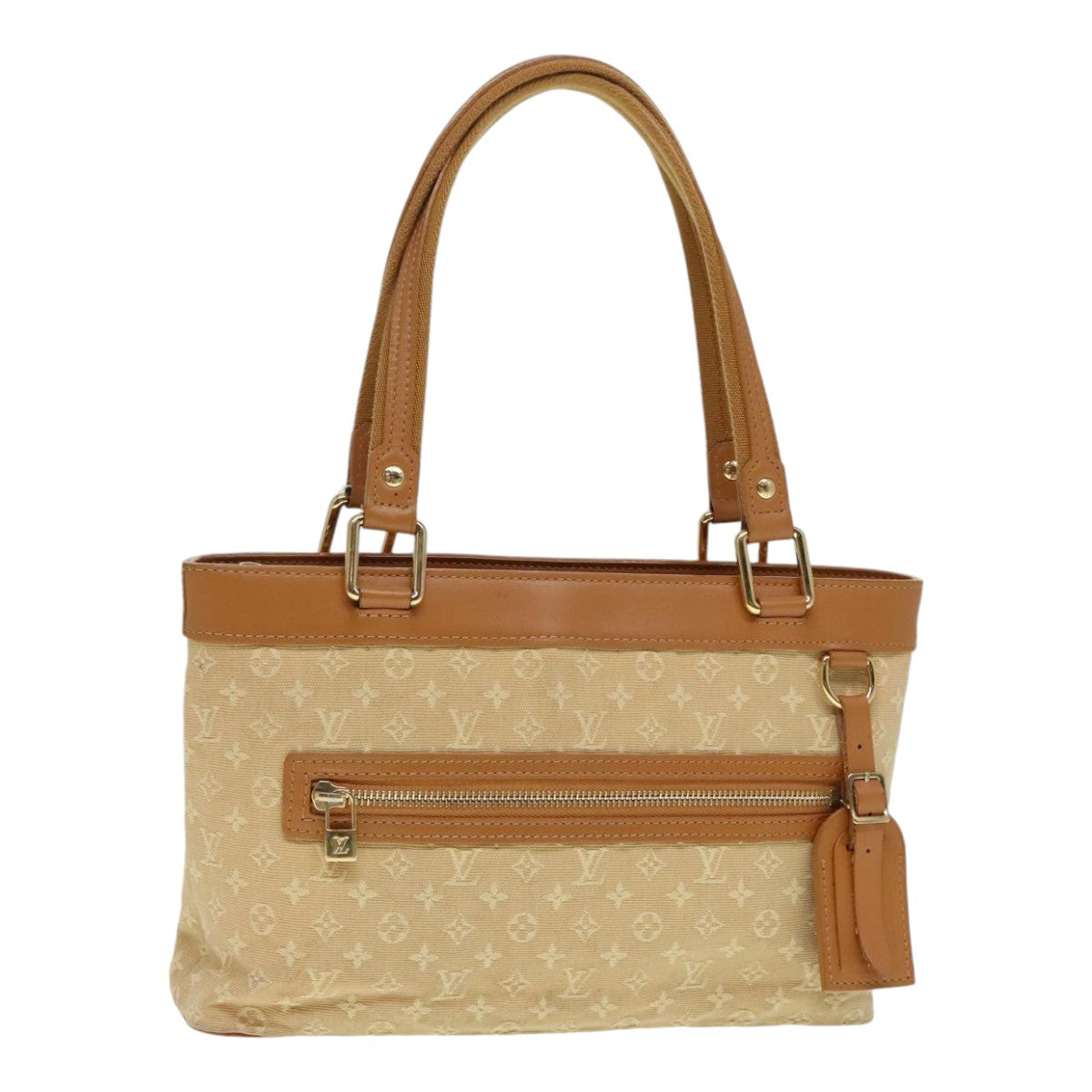 Louis Vuitton Lucille Beige Canvas Handbag (Pre-Owned)
